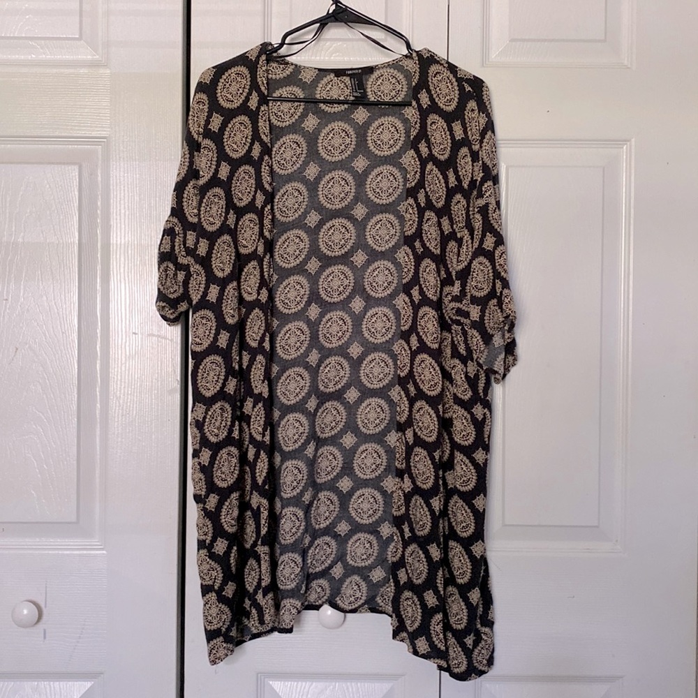 Brown and black patterned PacSun kimono